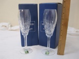 2 Laurent Fluted Champagne Glasses, Marquis by Waterford Crystal, Product of Germany, in original