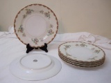 6 Royal Embassy China Dinner Plates Rutland, 9 7/8