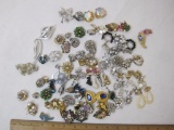 Large Lot of Women's Clip-On Style Earrings, 1 lb 7 oz