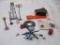 Lot of Train Display Accessories incluidng Texaco sign, helicopter, and more, 3 oz
