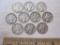 10 Mercury Dimes US Silver Coins from 1943-1945, including 1944-S, 24.5 g