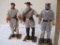 3 Soldiers of the World-Civil War Action Figures: Lt. Colonel-Artillery, General (as is), and