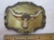 Vintage Brass Bull Belt Buckle, 1979 Raintree, made in USA, 4 oz