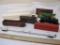 Lot of Assorted HO Scale Train Cars including boxcars, tankers, and more, some with improved