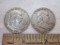 2 Franklin Half Dollar US Silver Coins from 1951 & 1952-D, 24.5 g total weight