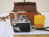 Vintage DeJur-8mm Movie Camera with instruction manual, Kodachrome II Movie Film and leather