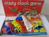 Vintage IDEAL Crazy Clock Game, 1964, in original box, see pictures for included pieces, 3 lbs