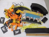 Slot Racing Track and Accessories, see pictures for included parts and pieces, 7 lbs 11 oz