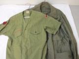 Lot of Boy Scouts of America Uniform & Military Jacket, 2 lbs