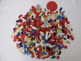 Lot of Small Legos and Assorted Plastic Building Pieces, 2 lbs