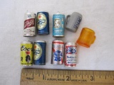 Lot of Miniature Beer Cans including Coors, Budweiser, Schlitz, and more, 1 oz