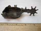 Vintage Western Style Ashtray with Spurs, 6 oz