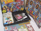 X-Men: Under Seige Board Game, 1994 Marvel Entertainment, includes game board, instructions, and