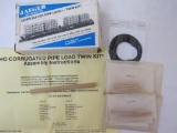 Jaeger HO Scale #2400 Corrugated Pipe Load Twin Kit for Athearn's 40' & 50' flat cars or MDC's 50'