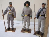 3 Soldiers of the World-Civil War Action Figures: Private, Infantry-The Virginia Regt, and 1st Lt-SC