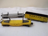 3 Vintage Metal O Scale Train Cars from Lionel & Mar Lines, 1 lb 9 oz