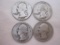 4 US Silver Coins Washington Quarters including 2 1934, 1940, and 1942, 24.2 g total weight