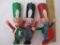 Lot of 3 Vintage Plastic Toy Soldier Ornaments, S.S. Kresge Co., 4 oz