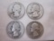 4 US Silver Coins Washington Quarters including 1934, 1940-S, 1941-D, and 1944, 24.2 g total weight