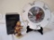 Vintage Hummel Figurine and Royal Doulton Christmas Plate including MJ Hummel Ceramic Happiness