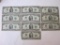 10 US 2 Dollar Bills, 1976, circulated condition, .3 oz