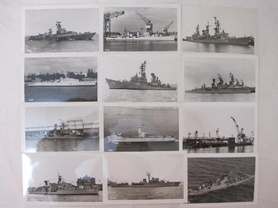 12 Vintage Black & White Naval Photographs from 1940s-1970s, 2 oz