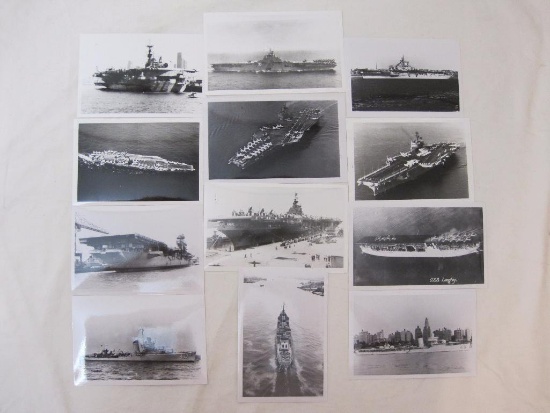 12 Vintage Black & White Naval Photographs from 1920s-1980s, 2 oz