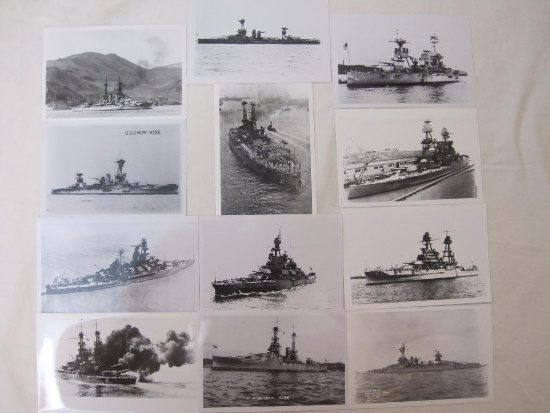 12 Vintage Black & White Naval Photographs from 1910s-1940s, 2 oz