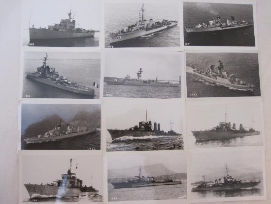 12 Vintage Black & White Naval Photographs from 1930s-1970s, 2 oz