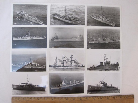 12 Vintage Black & White Naval Photographs from 1950s-1970s, 2 oz