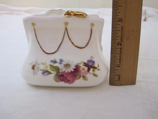 Summer Rose Fine Bone China Purse, Taiwan, 5 oz