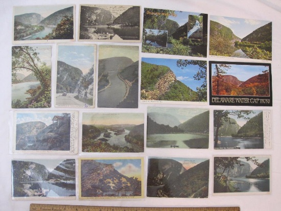 Lot of Vintage Postcards from Delaware Water Gap Pennsylvania from 1910s-1940s, 5 oz
