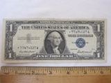US Paper Currency Blue Seal One Dollar Silver Certificate Star Note, Series 1957