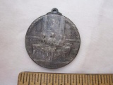 Silver-plated Hudson-Fulton Commemorative Medal from 1909, celebrating Henry Hudson's discovery of