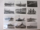 12 Vintage Black & White Naval Photographs from 1950s-1970s, 2 oz