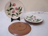 5 Dinner Plates Thistle by Stangl Pottery, 10