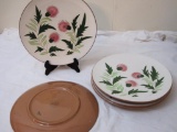 5 Dinner Plates Thistle by Stangl Pottery, 10