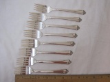 8 Vintage Salad Forks Rogers Bros STARLIGHT by International Silver, reinforced silverplate, 1950s,