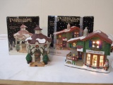 Victorian Village Collectibles Olde Towne Gazebo and Lighted Timberlake Tavern, Hand-painted