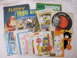 Lot of Vintage Ephemera including vintage birthday cards, Wonderful World of Disney Magazine, and
