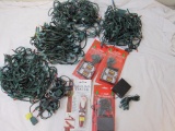 Lot of Battery Operated and Electric Christmas Lights and Light Bulb Tester, 5 lbs 11 oz