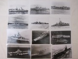 12 Vintage Black & White Naval Photographs from 1940s-1960s, 2 oz