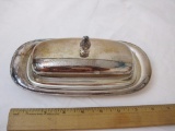 Wm Rogers Silver-plate Butter Dish with Glass Liner, 1 lb 5 oz