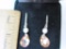 Sterling Silver Modern Designer set dangling earrings, 3.8g total weight