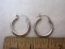 14K Gold silver-tone hoop earrings, 1 g