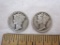 2 1920 Silver Mercury Dimes, 4.5 g total weight
