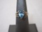 Sterling Silver Blue Topaz Ring, Size 6, marked 925, 2.6 g