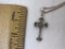 Sterling Silver Cross (marked Sterling) and 16