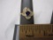 Goldtone Sterling Silver Blue Sapphire & Faux Diamond Size 6 Flower Ring, 2.9g