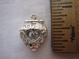 Beautiful Sterling Silver Mother Love Devotion Pendant w/ CZ, marked THAI 925, 3.5 g